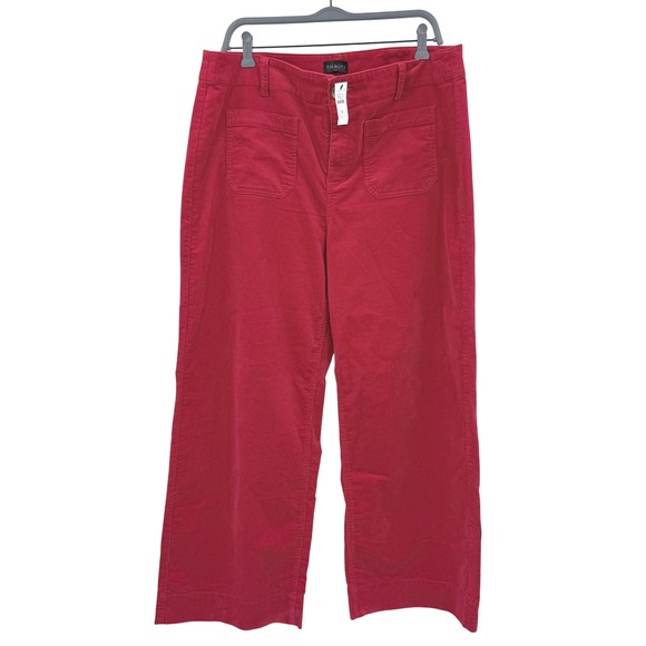 Talbots Pants - Talbots Red Corduroy Wide Leg Pants High Rise Size 16 NWT 57316321